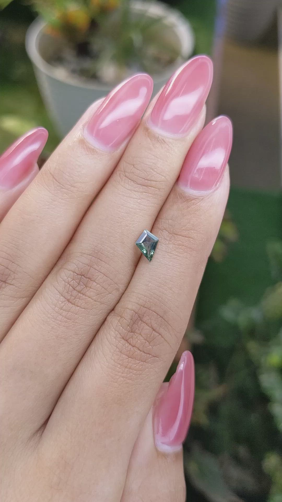 0.50 Ct. Green Sapphire from Madagascar Size Video