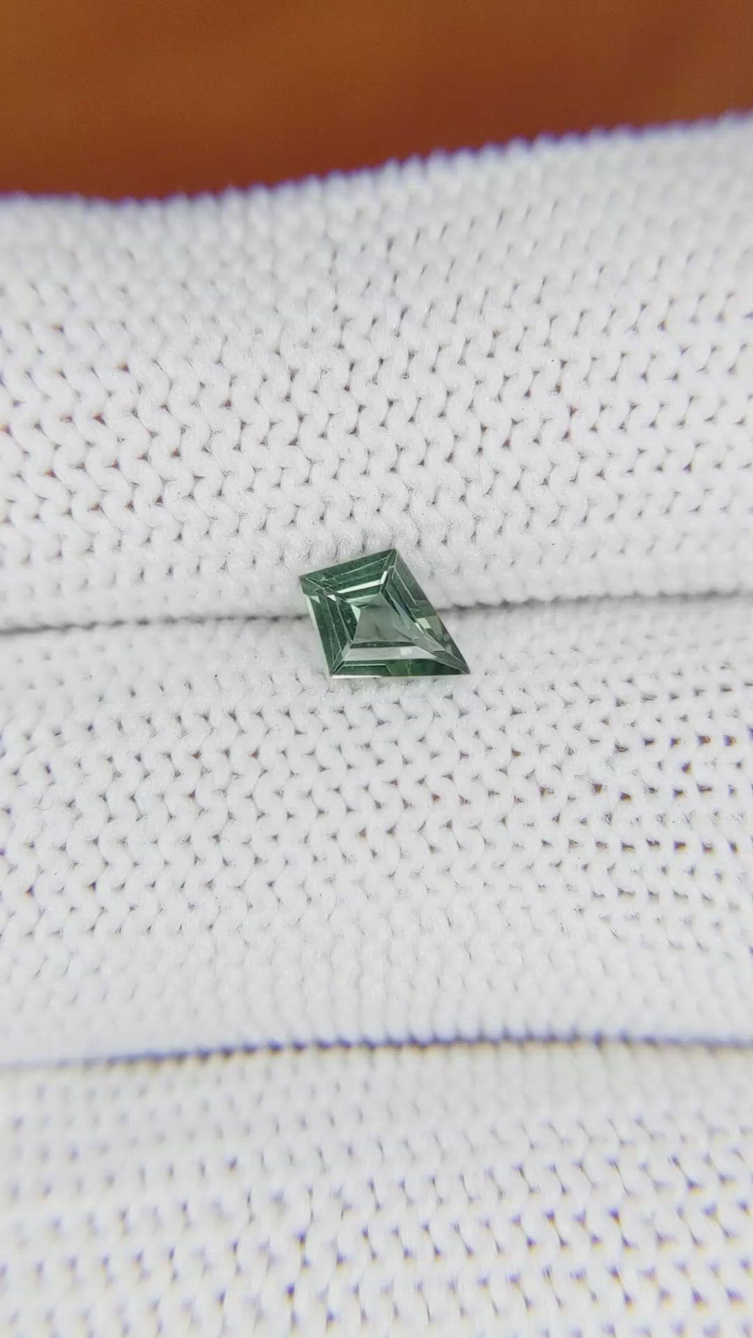 0.50 Ct. Green Sapphire from Madagascar Size Video