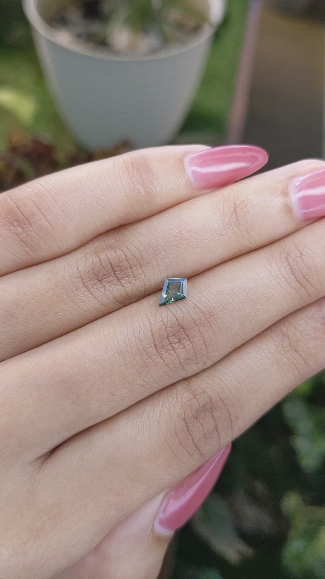 0.50 Ct. Green Sapphire from Madagascar Size Video