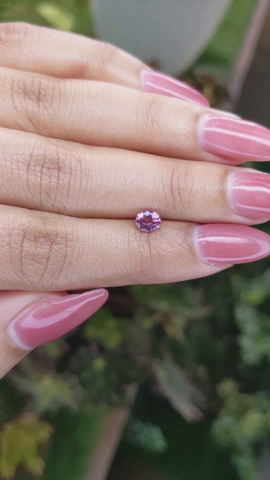 0.55 Ct. Pink Sapphire from Madagascar Size Video