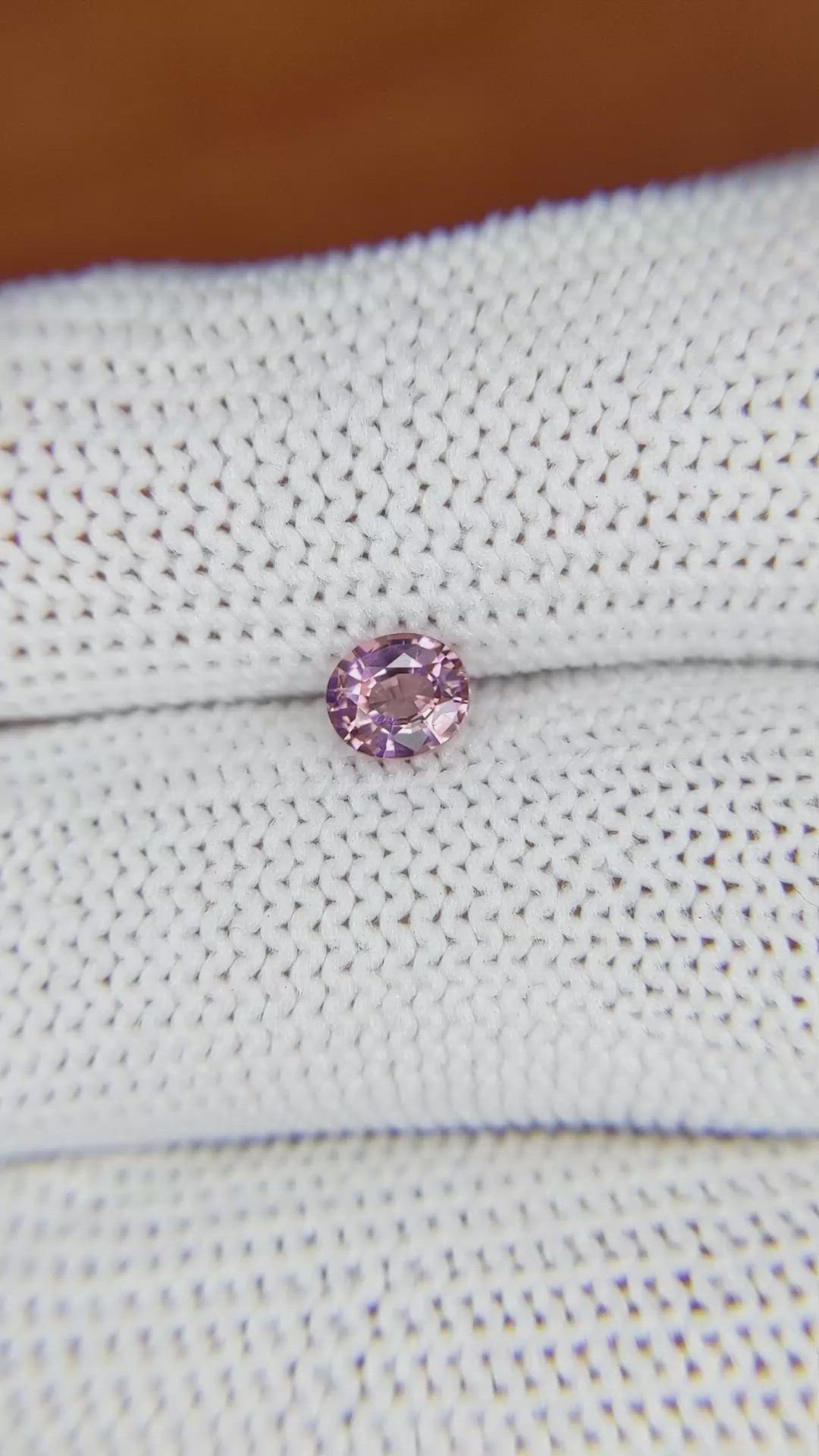 0.55 Ct. Pink Sapphire from Madagascar Size Video
