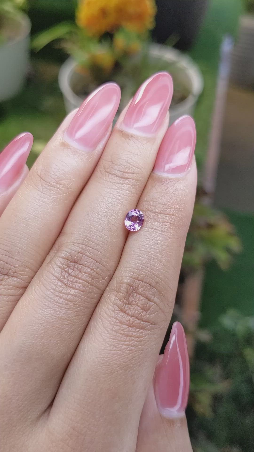 0.55 Ct. Pink Sapphire from Madagascar Size Video