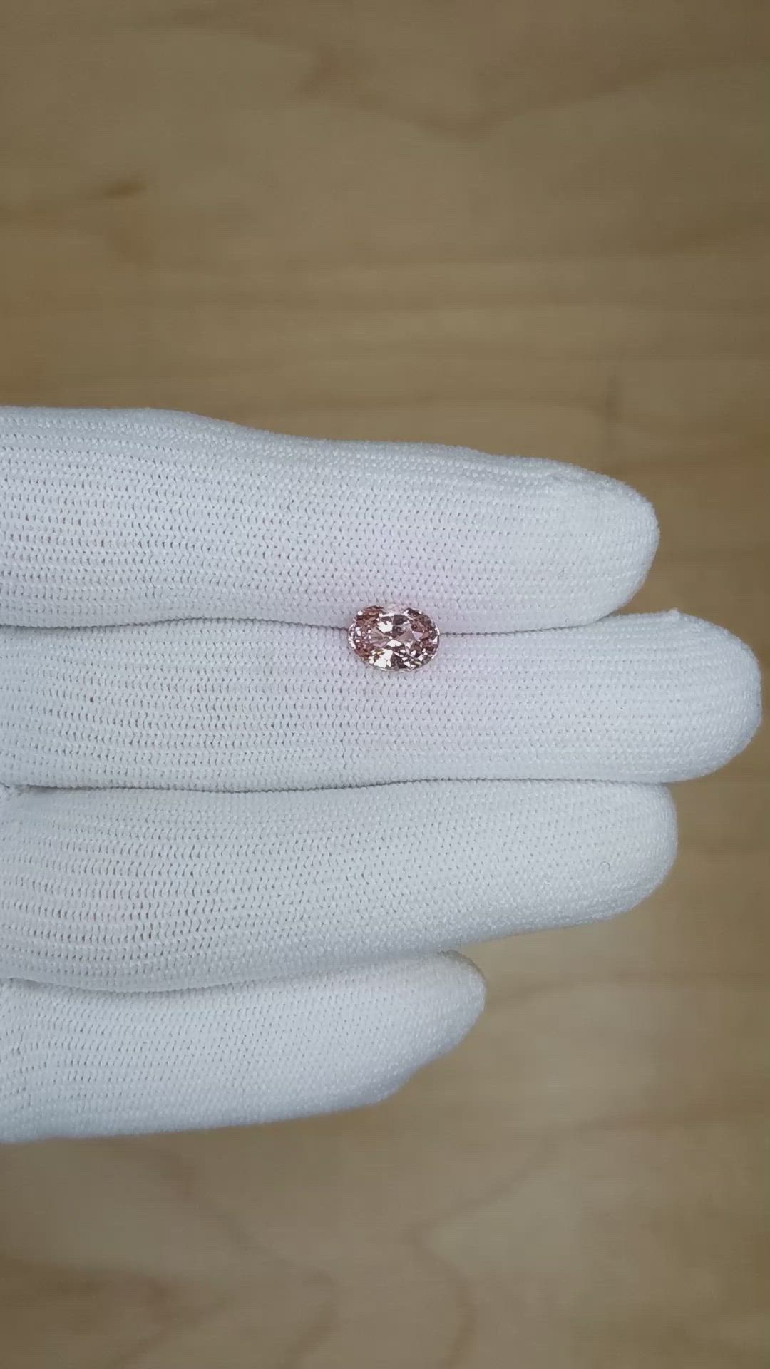 1.69 Ct. Padparadscha Sapphire from Madagascar Size Video