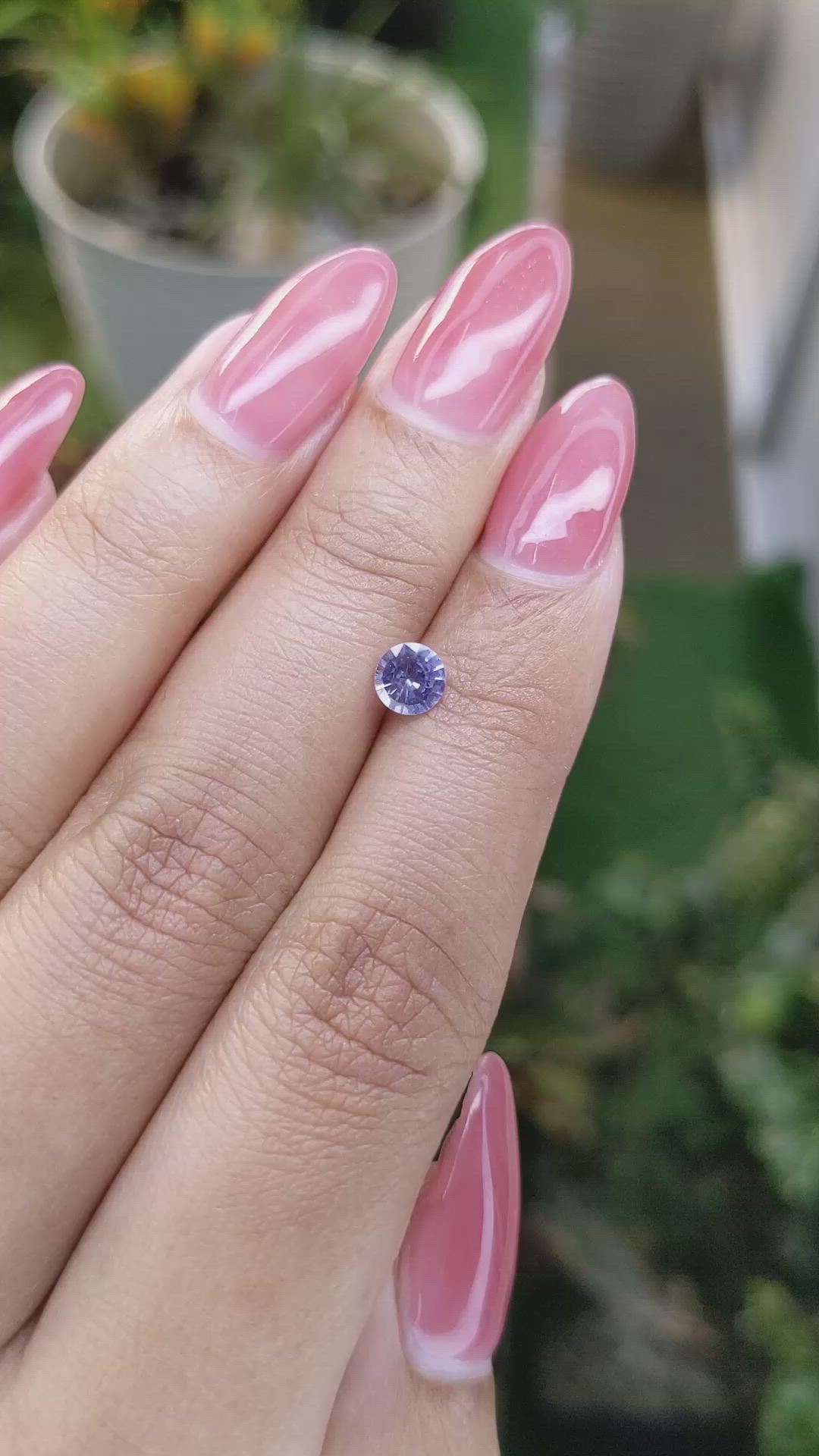 0.55 Ct. Violet Sapphire from Madagascar Size Video