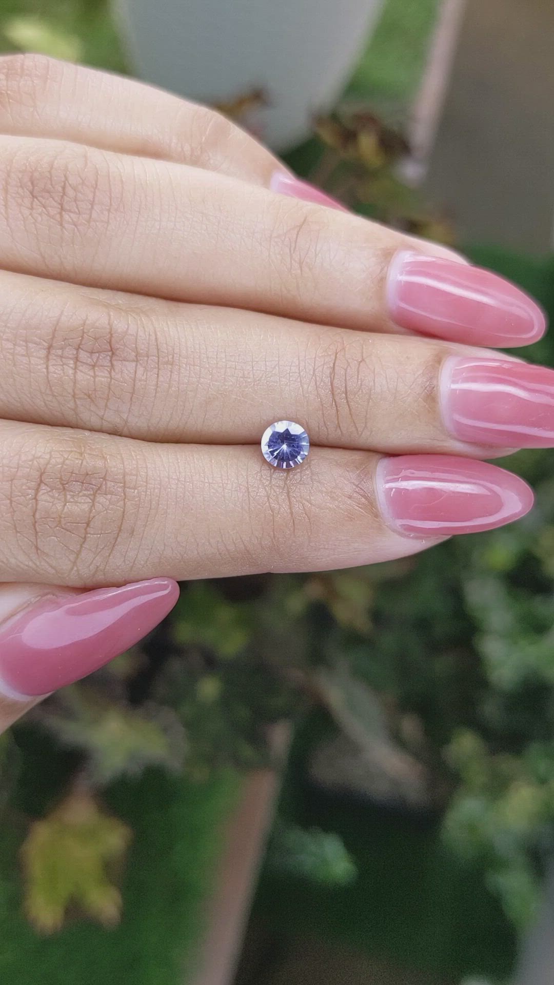 0.55 Ct. Violet Sapphire from Madagascar Size Video