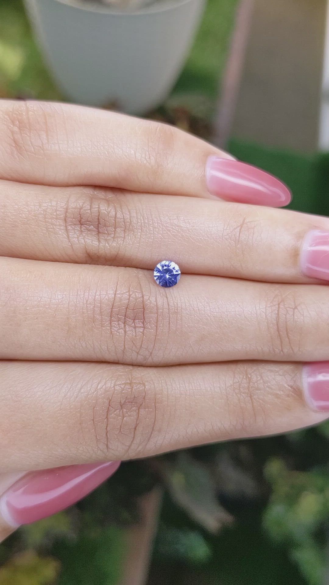 0.37 Ct. Blue Sapphire from Madagascar Size Video