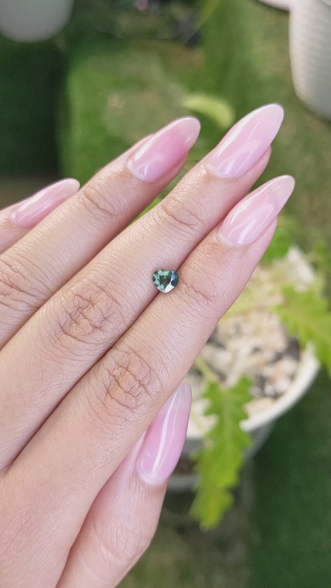 0.69 Ct. Green Sapphire from Madagascar Size Video