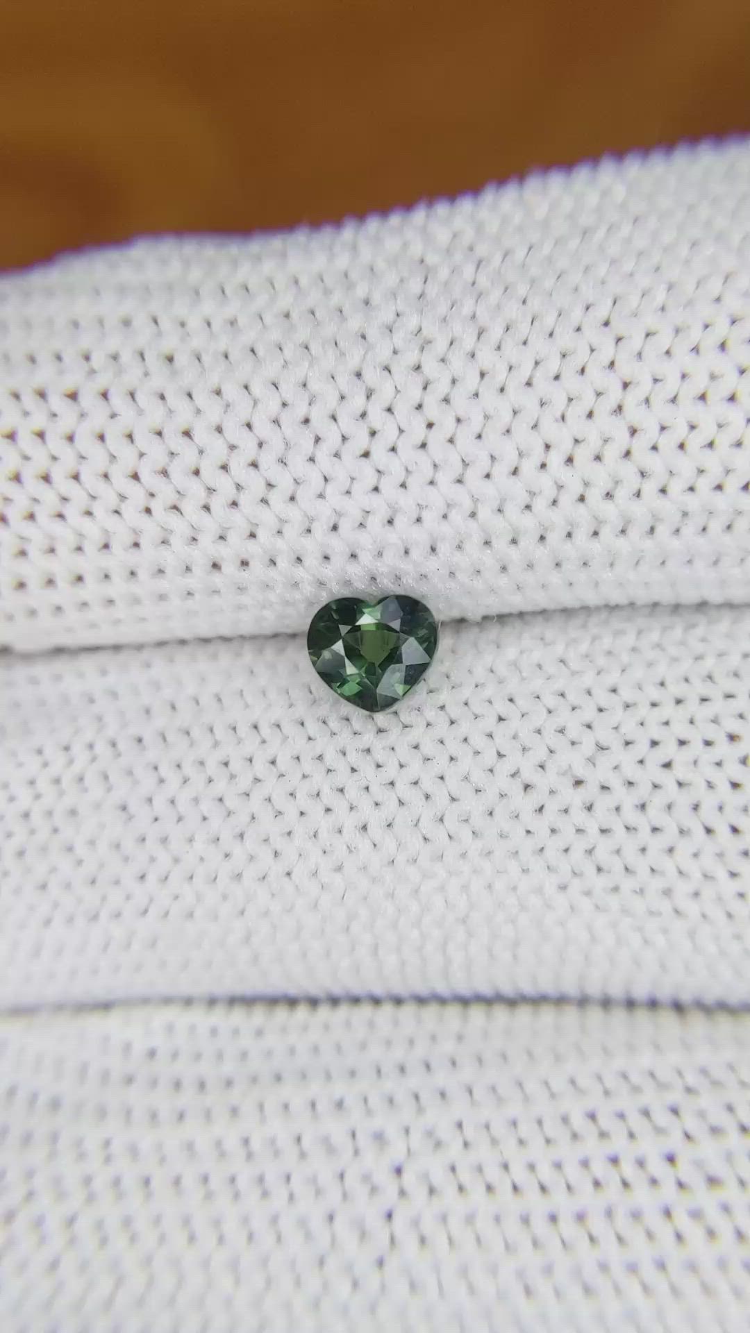 0.69 Ct. Green Sapphire from Madagascar Size Video