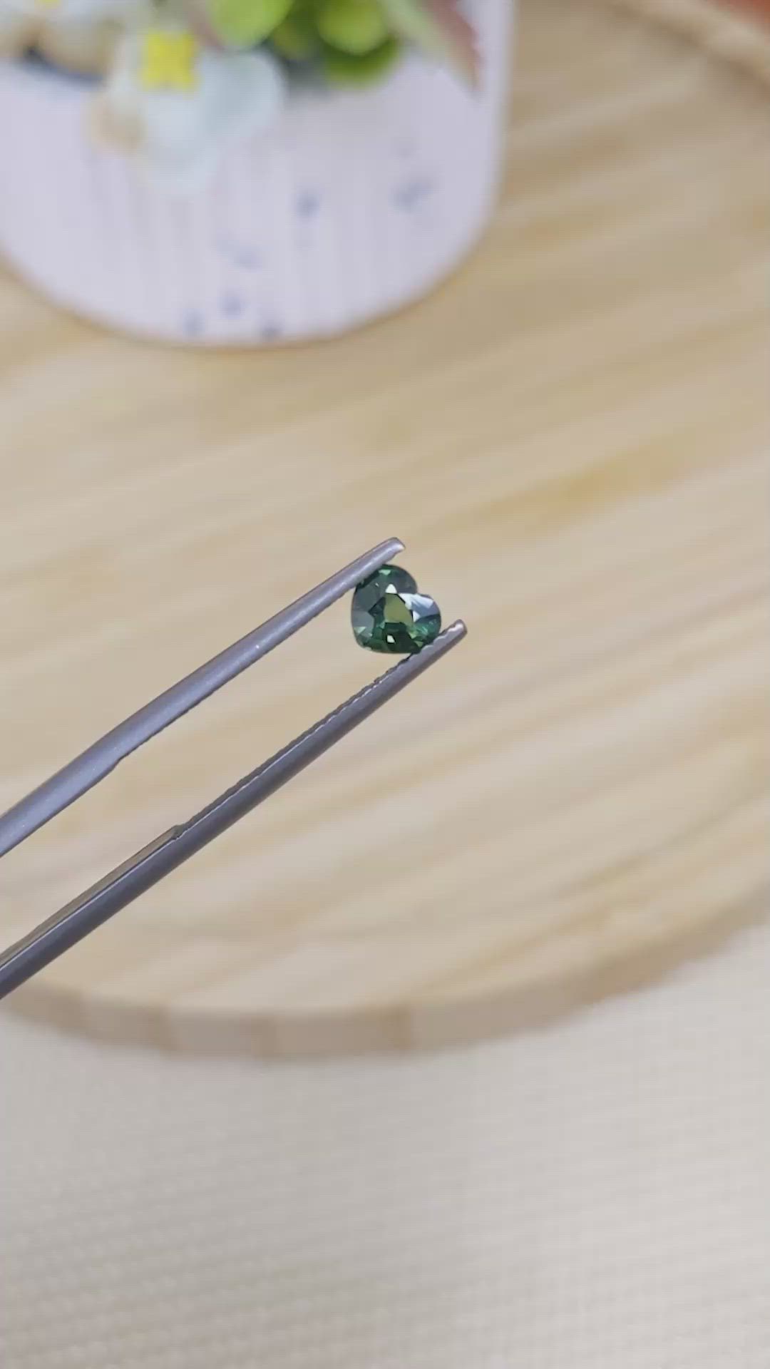 0.69 Ct. Green Sapphire from Madagascar Size Video