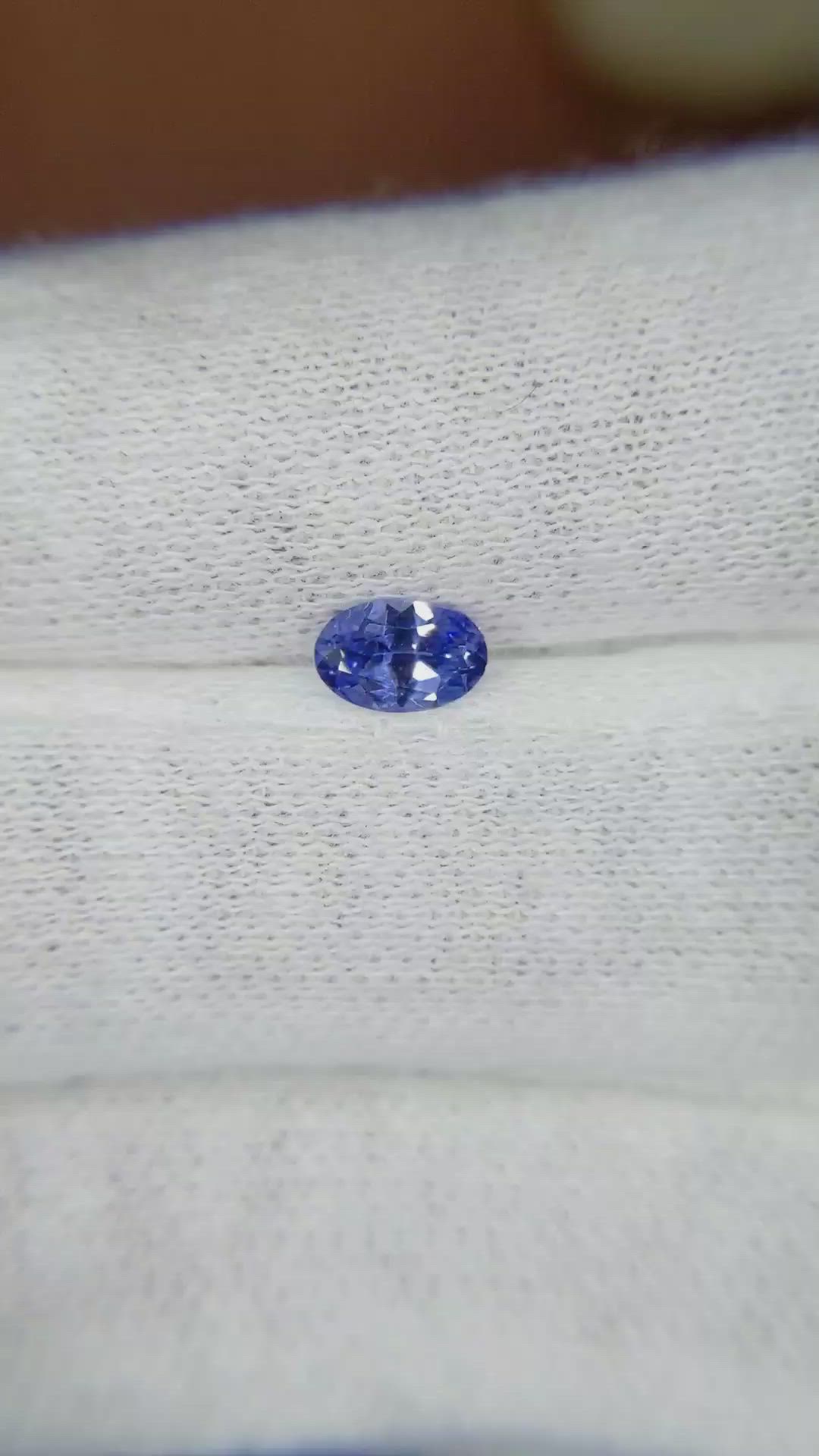 0.48 Ct. Blue Sapphire from Ceylon (Sri Lanka) Size Video