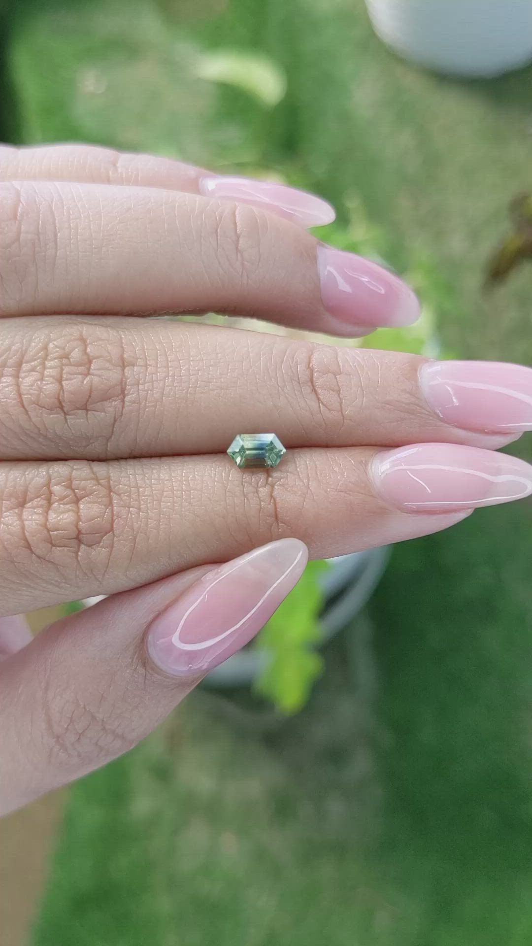 0.68 Ct. Bi Color Sapphire from Madagascar Size Video