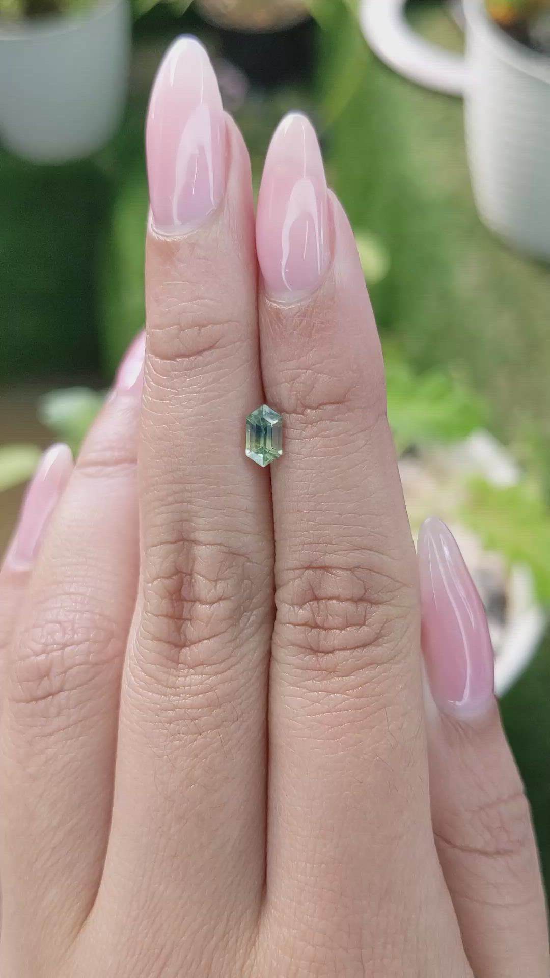 0.68 Ct. Bi Color Sapphire from Madagascar Size Video