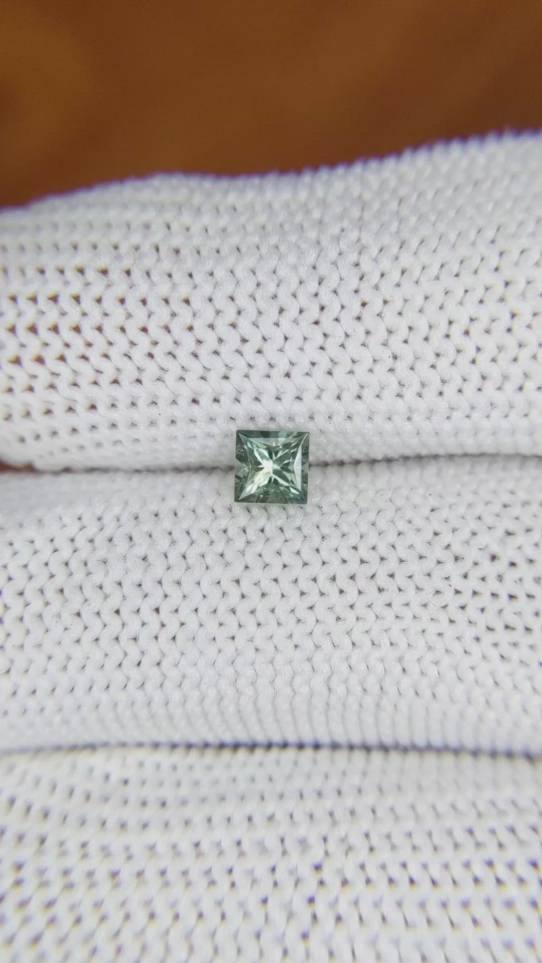 0.45 Ct. Green Sapphire from Madagascar Size Video