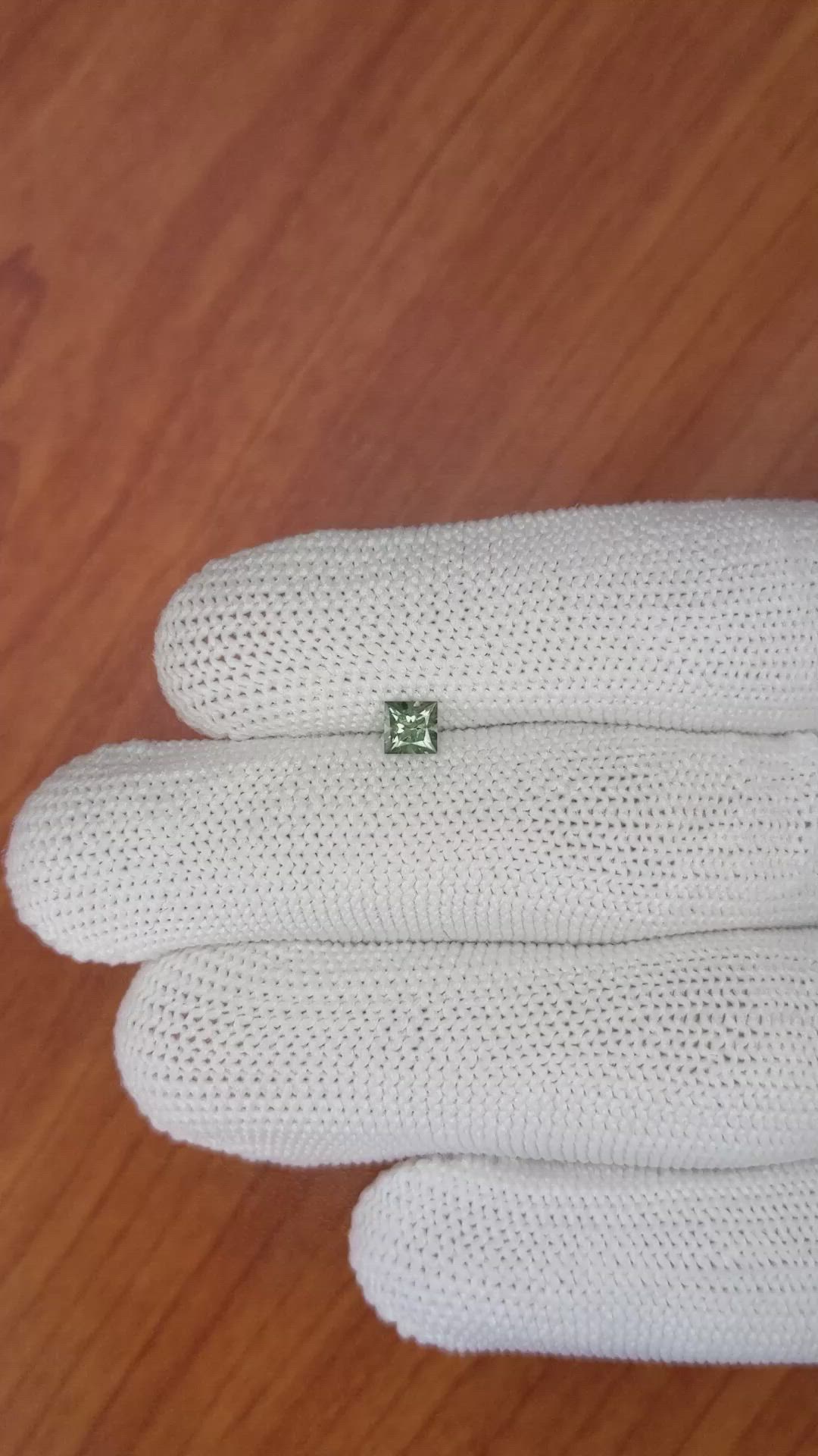 0.45 Ct. Green Sapphire from Madagascar Size Video