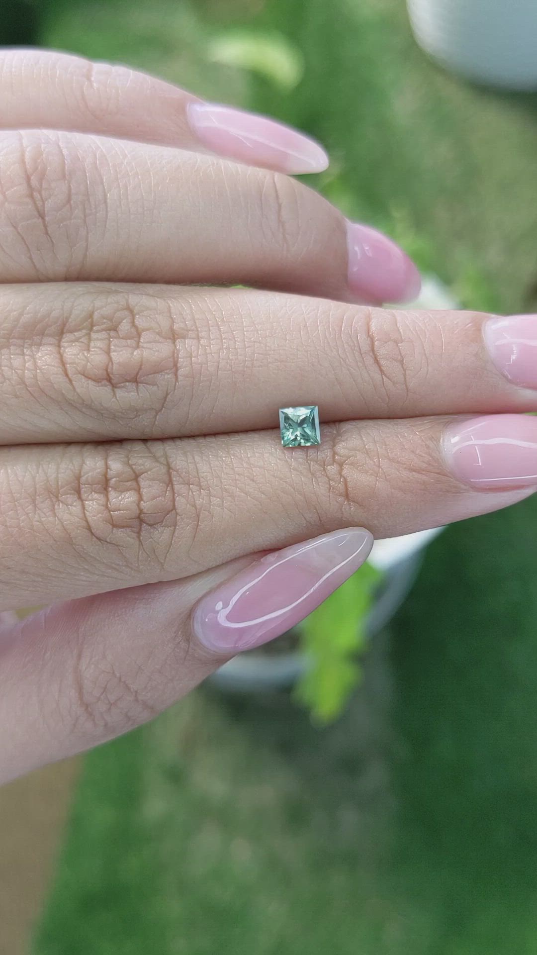0.45 Ct. Green Sapphire from Madagascar Size Video