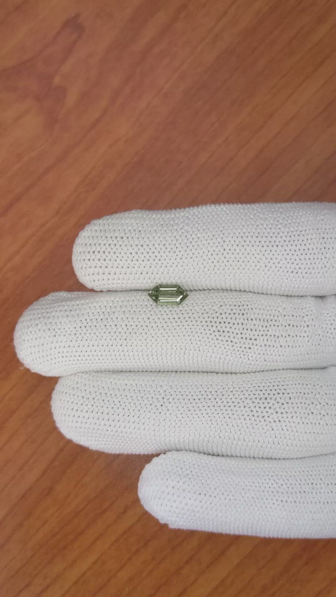 0.70 Ct. Green Sapphire from Madagascar Size Video