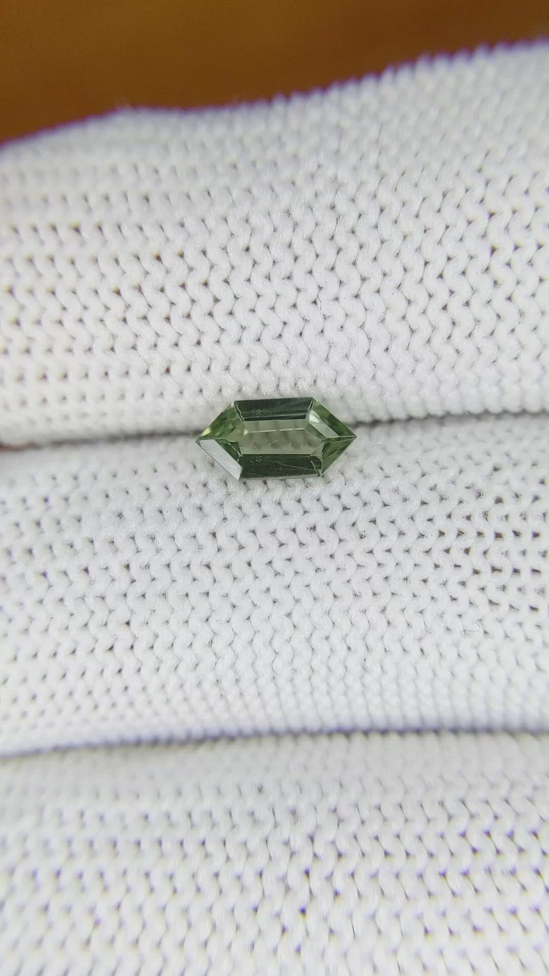 0.70 Ct. Green Sapphire from Madagascar Size Video