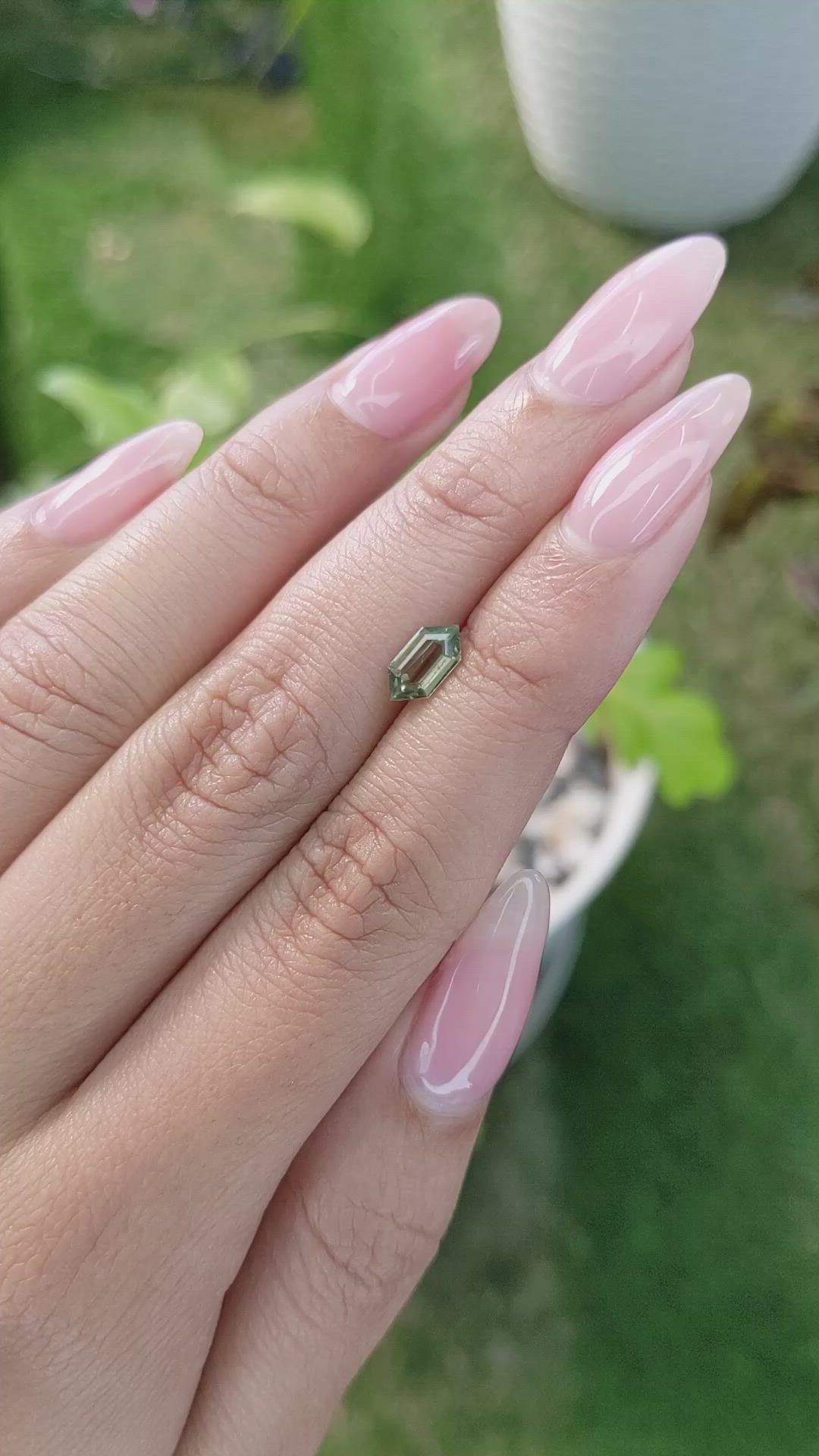 0.70 Ct. Green Sapphire from Madagascar Size Video