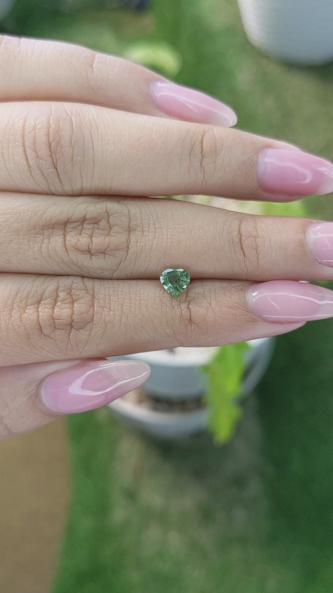 0.60 Ct. Green Sapphire from Madagascar Size Video