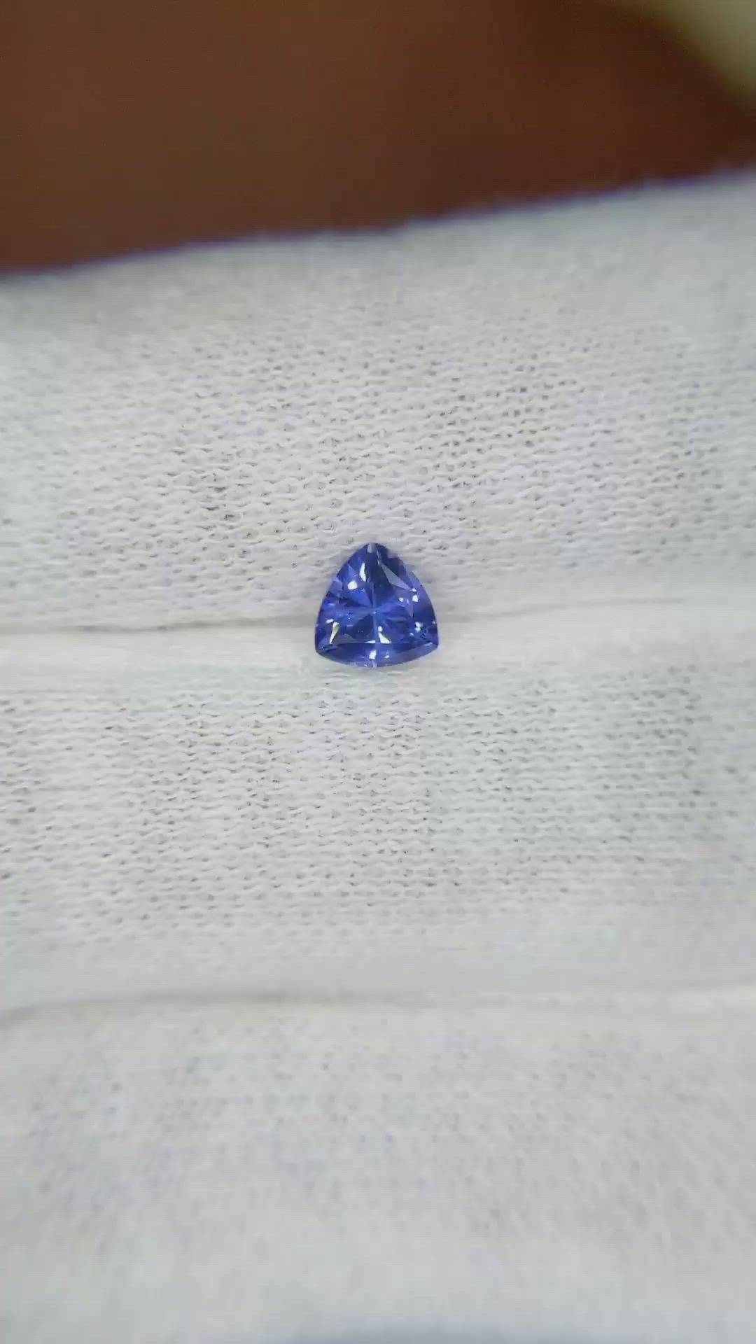 0.47 Ct. Blue Sapphire from Ceylon (Sri Lanka) Size Video