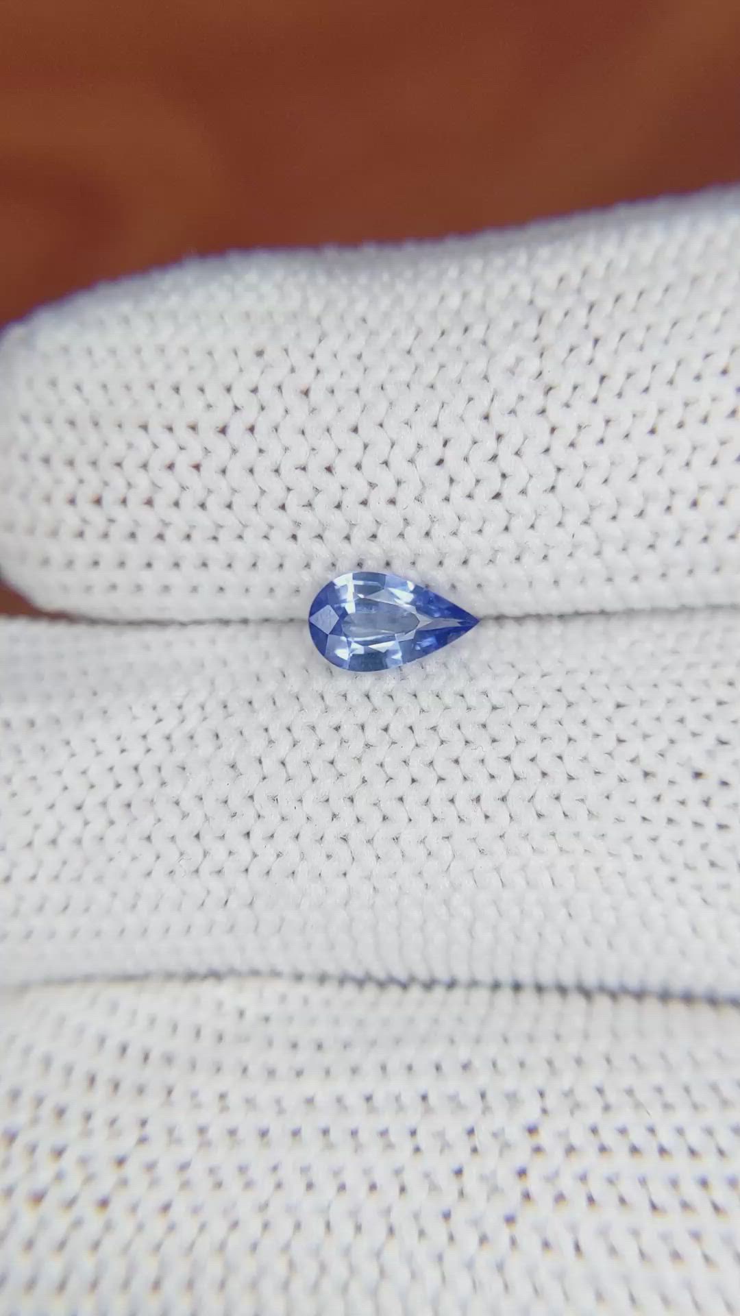 0.53 Ct. Blue Sapphire from Madagascar Size Video