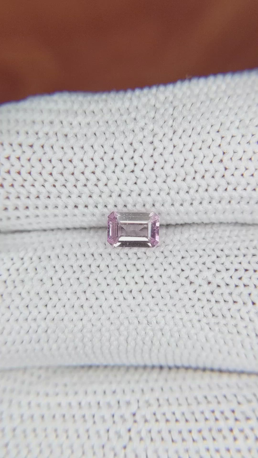 0.65 Ct. Pink Sapphire from Madagascar Size Video
