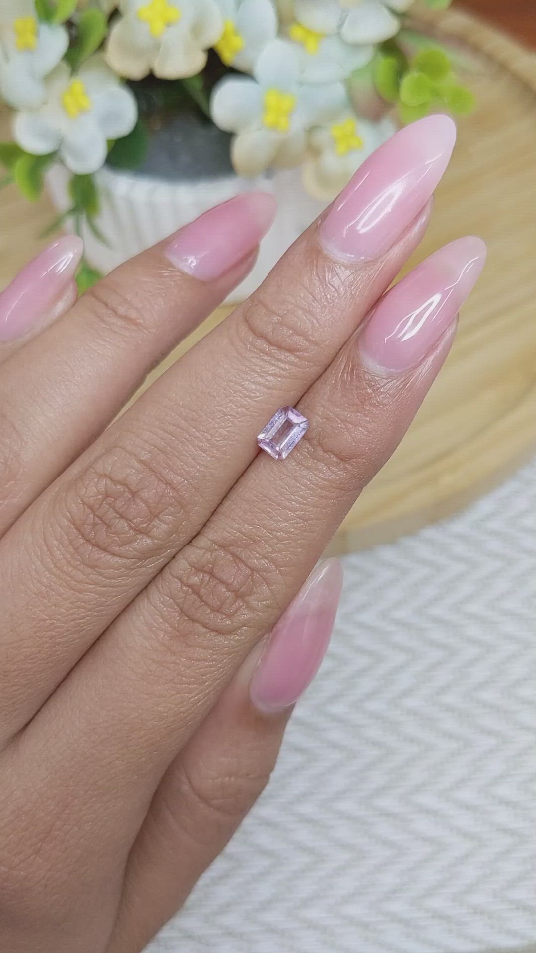 0.65 Ct. Pink Sapphire from Madagascar Size Video
