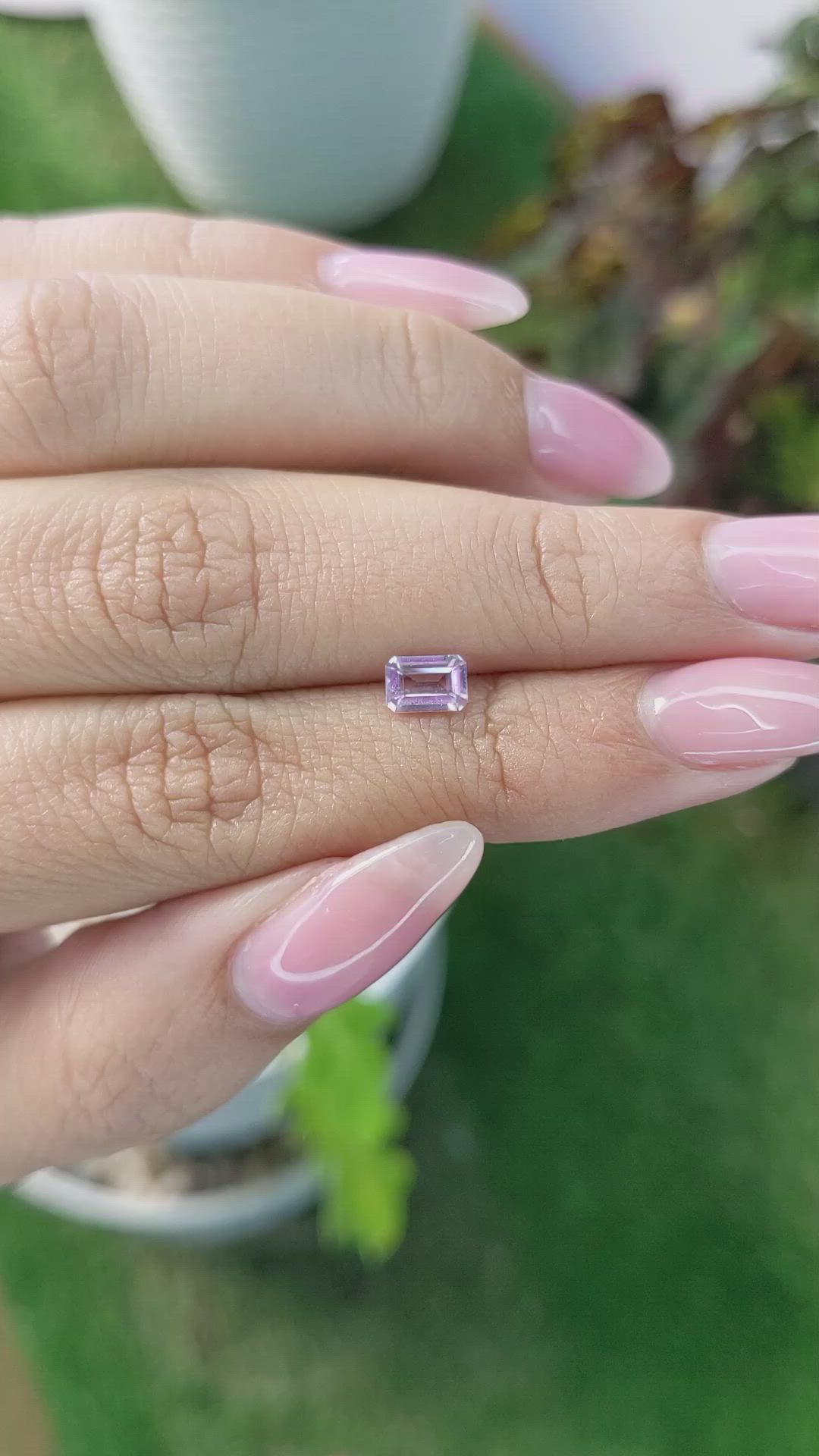 0.65 Ct. Pink Sapphire from Madagascar Size Video