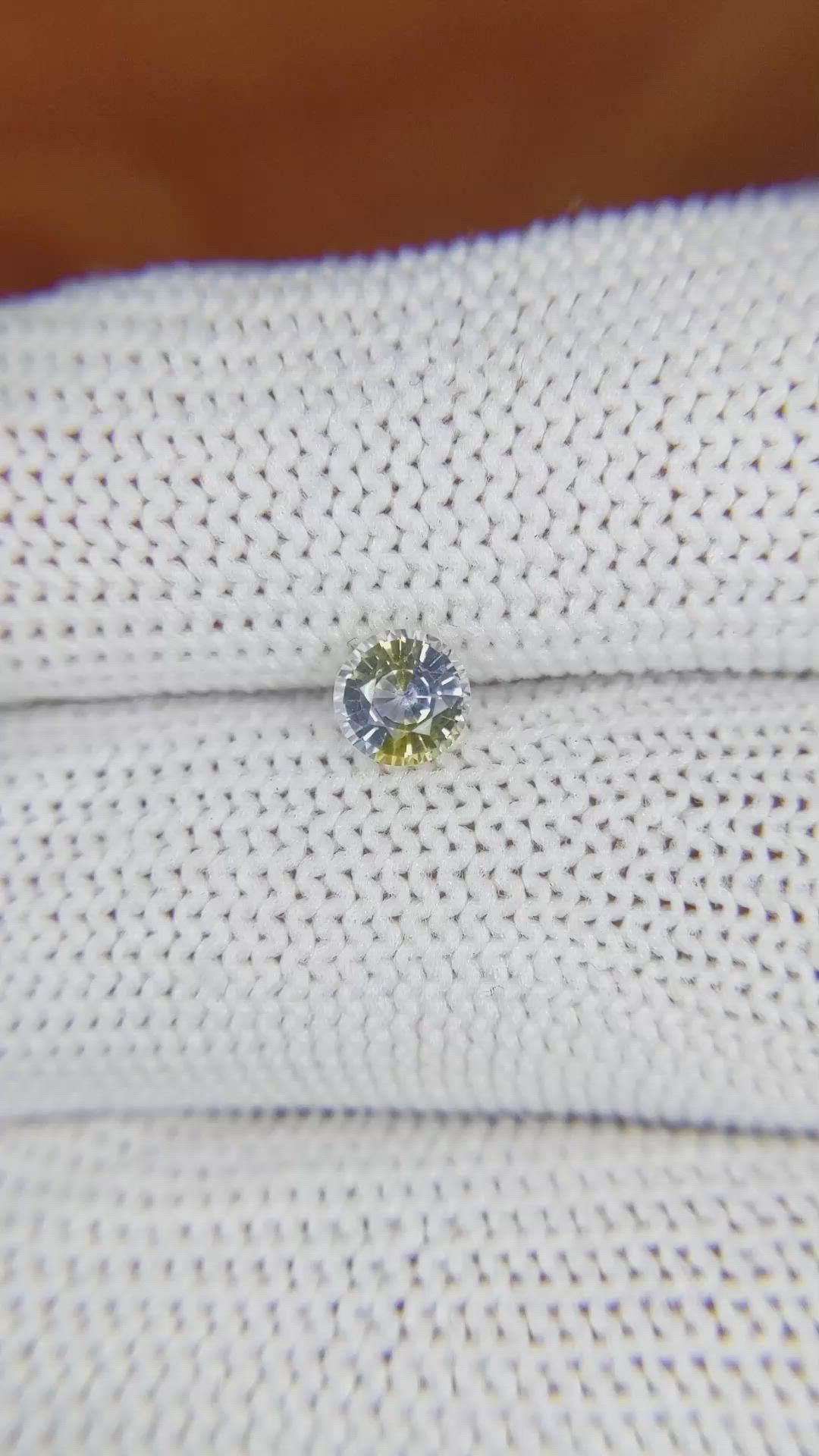 0.65 Ct. Bi Color Sapphire from Madagascar Size Video