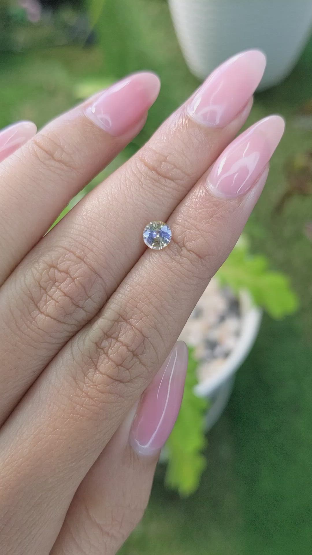 0.65 Ct. Bi Color Sapphire from Madagascar Size Video