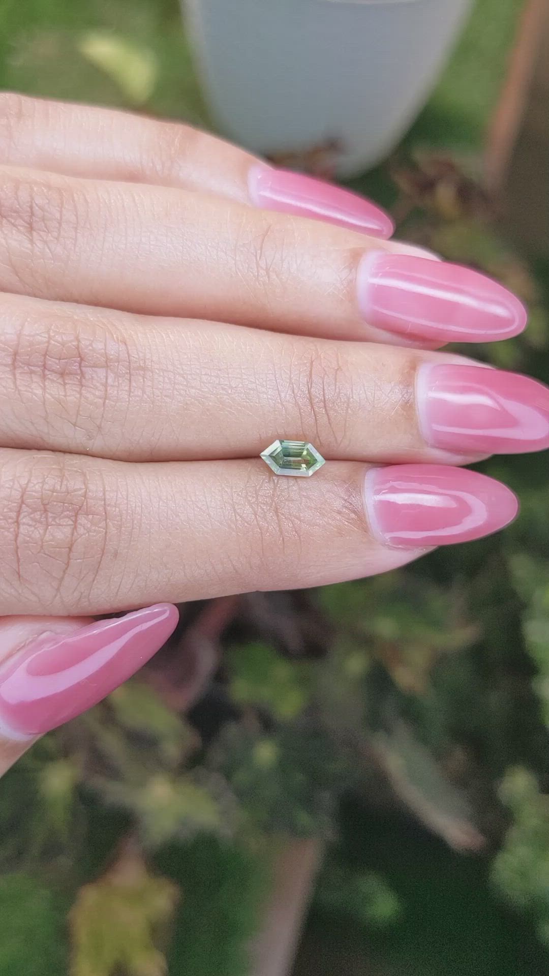 0.58 Ct. Bi Color Sapphire from Madagascar Size Video