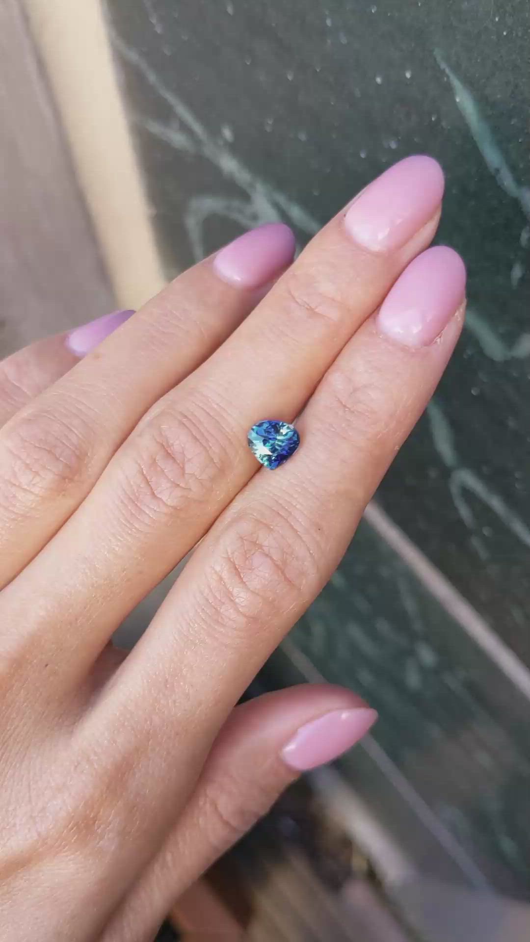 1.60 Ct. Bi Color Sapphire from Tanzania Size Video