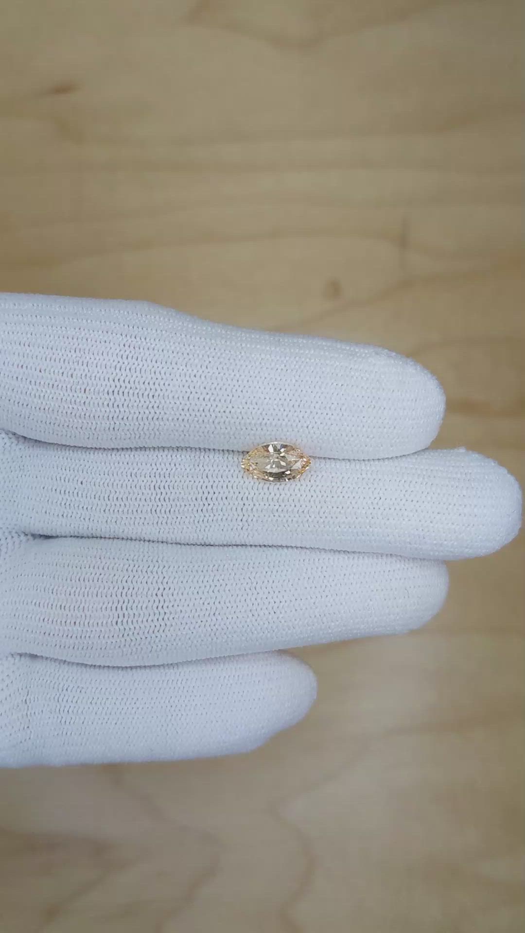 1.64 Ct. Peach Sapphire from Ceylon (Sri Lanka) Size Video