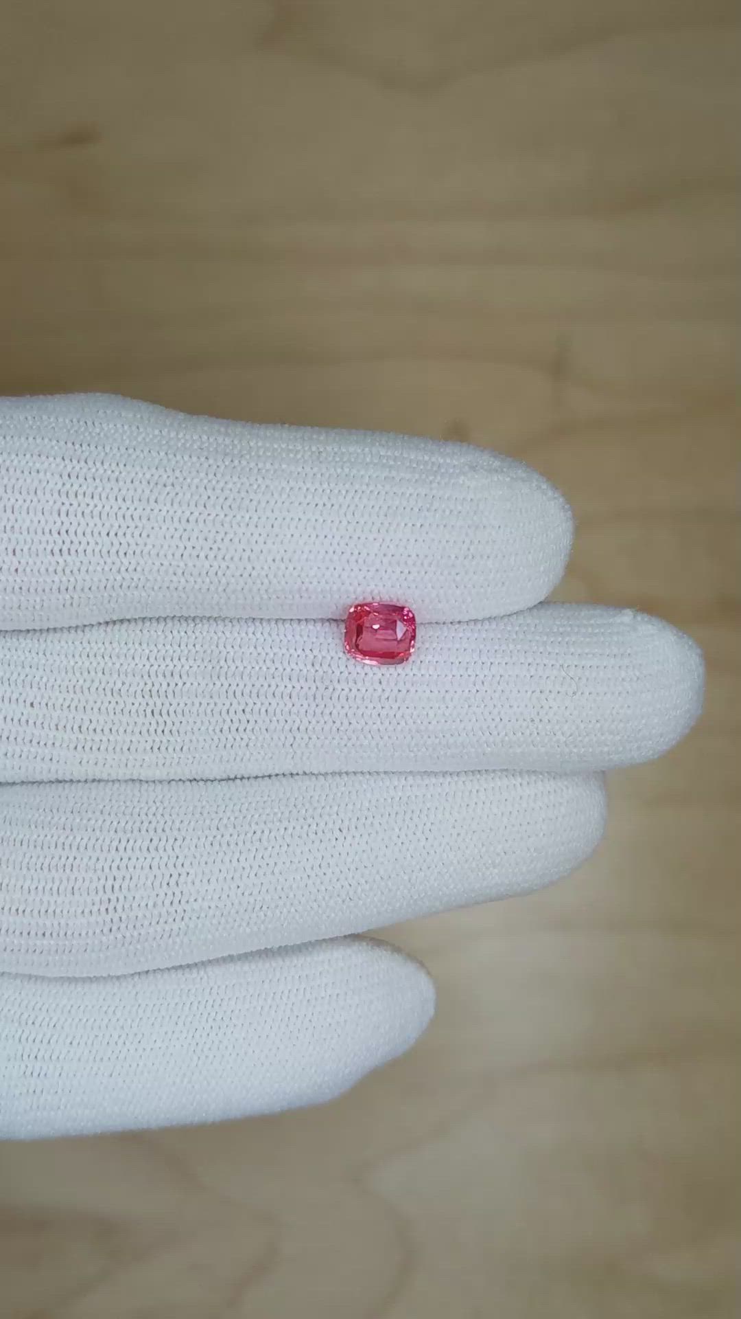 1.27 Ct. Padparadscha Sapphire from Madagascar Size Video