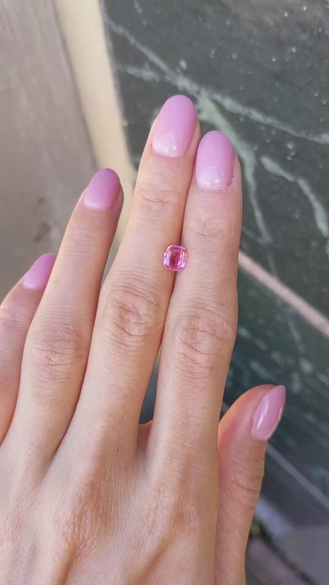 1.27 Ct. Padparadscha Sapphire from Madagascar Size Video