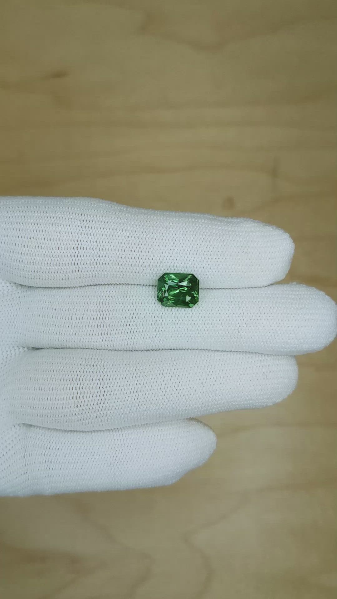3.05 Ct. Green Sapphire from Madagascar Size Video