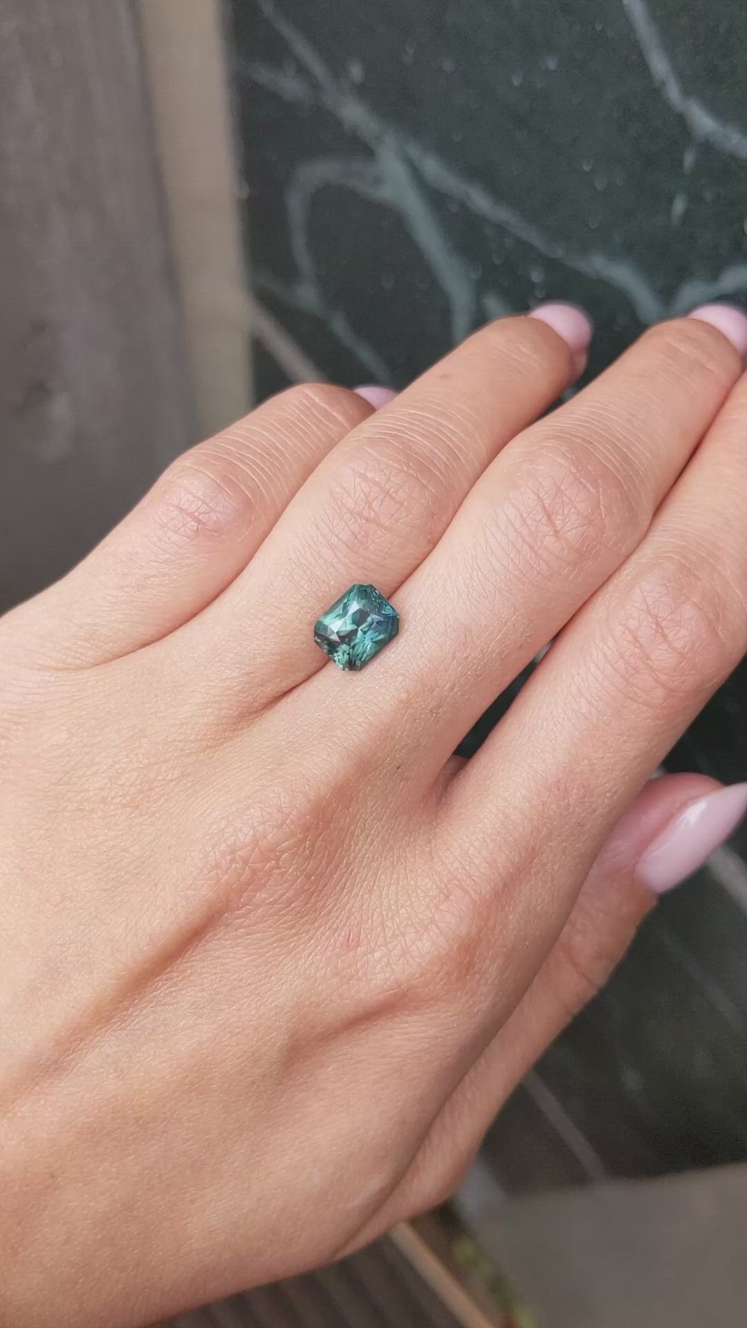 3.05 Ct. Green Sapphire from Madagascar Size Video