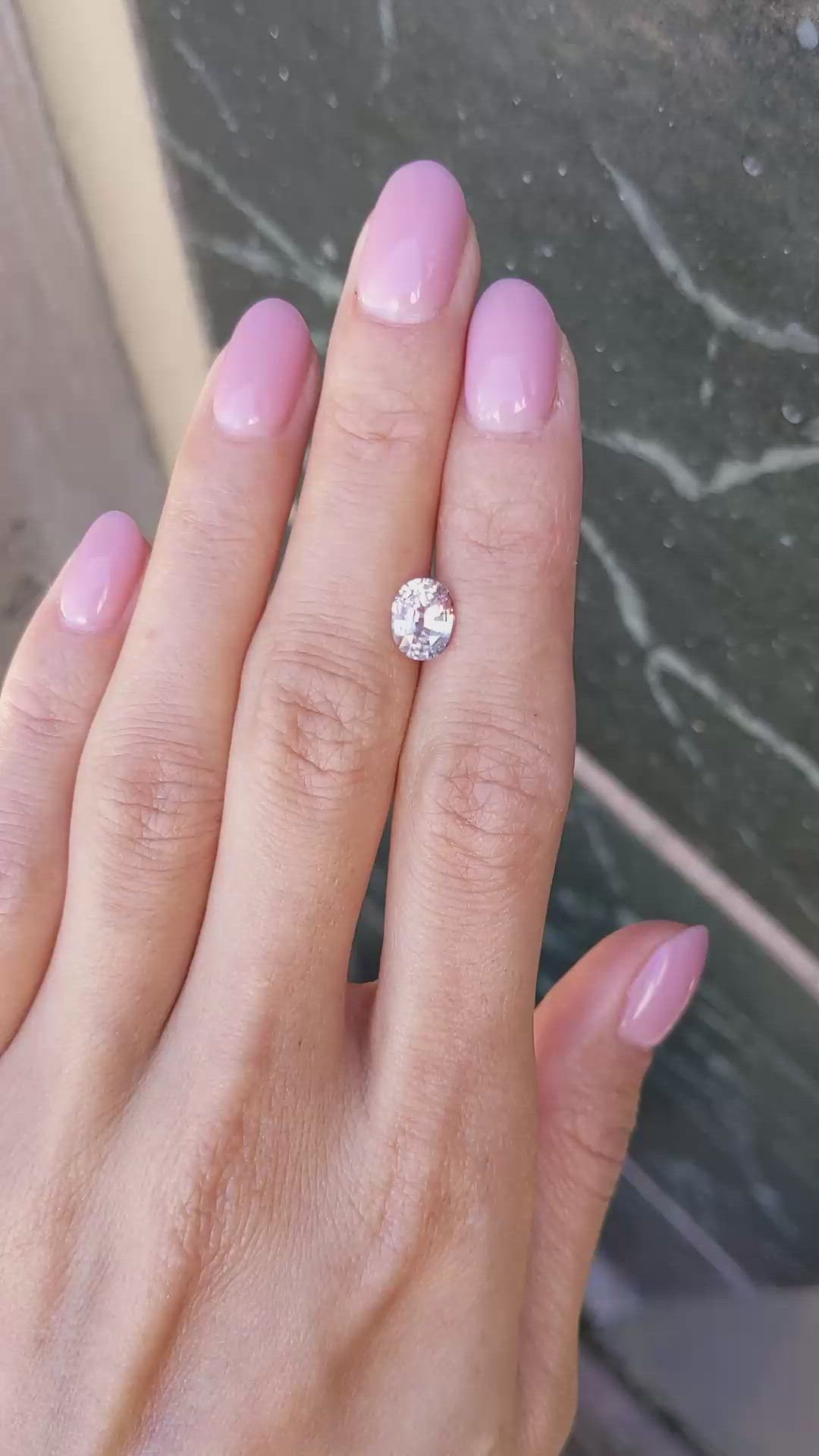 1.54 Ct. Peach Sapphire from Ceylon (Sri Lanka) Size Video