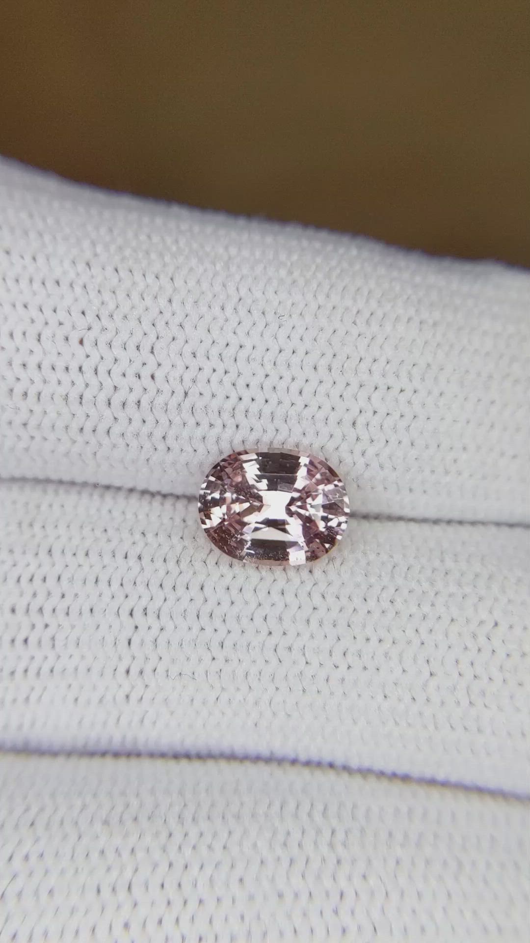 1.54 Ct. Peach Sapphire from Ceylon (Sri Lanka) Size Video