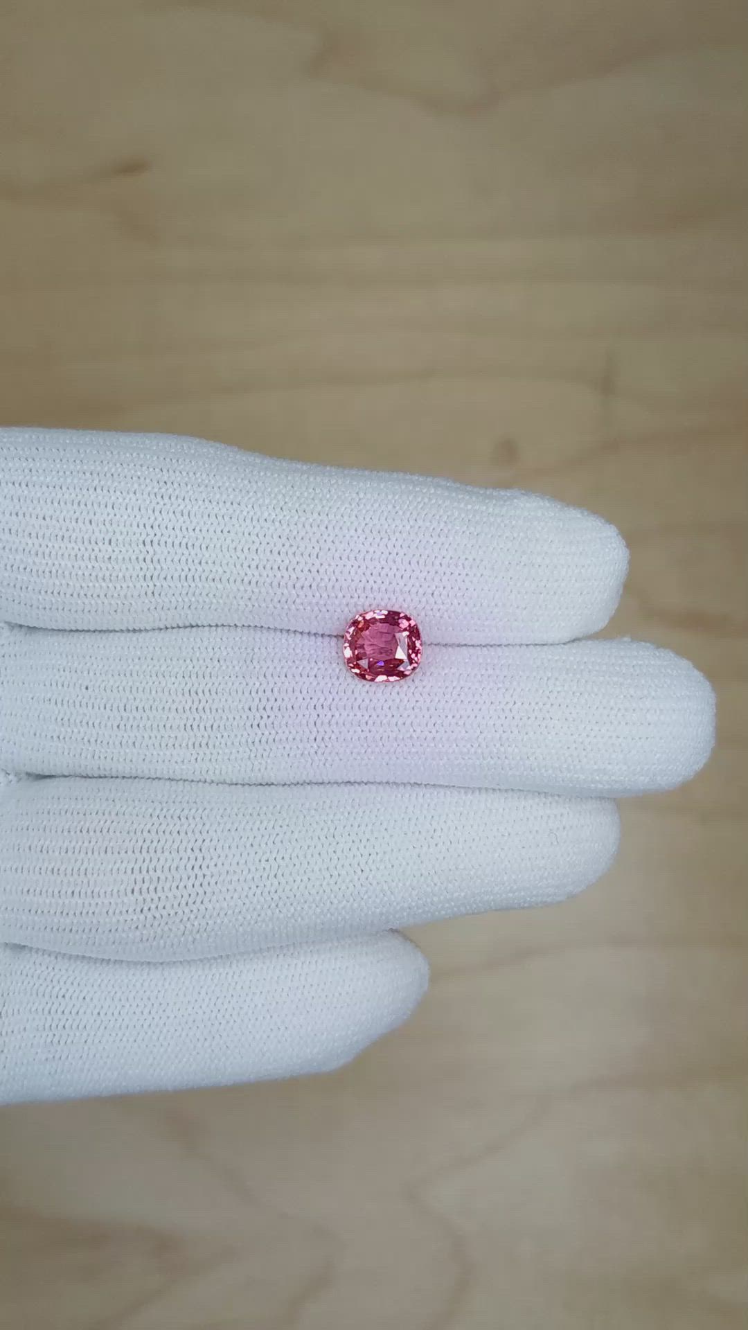 2.02 Ct. Padparadscha Sapphire from Ceylon (Sri Lanka) Size Video