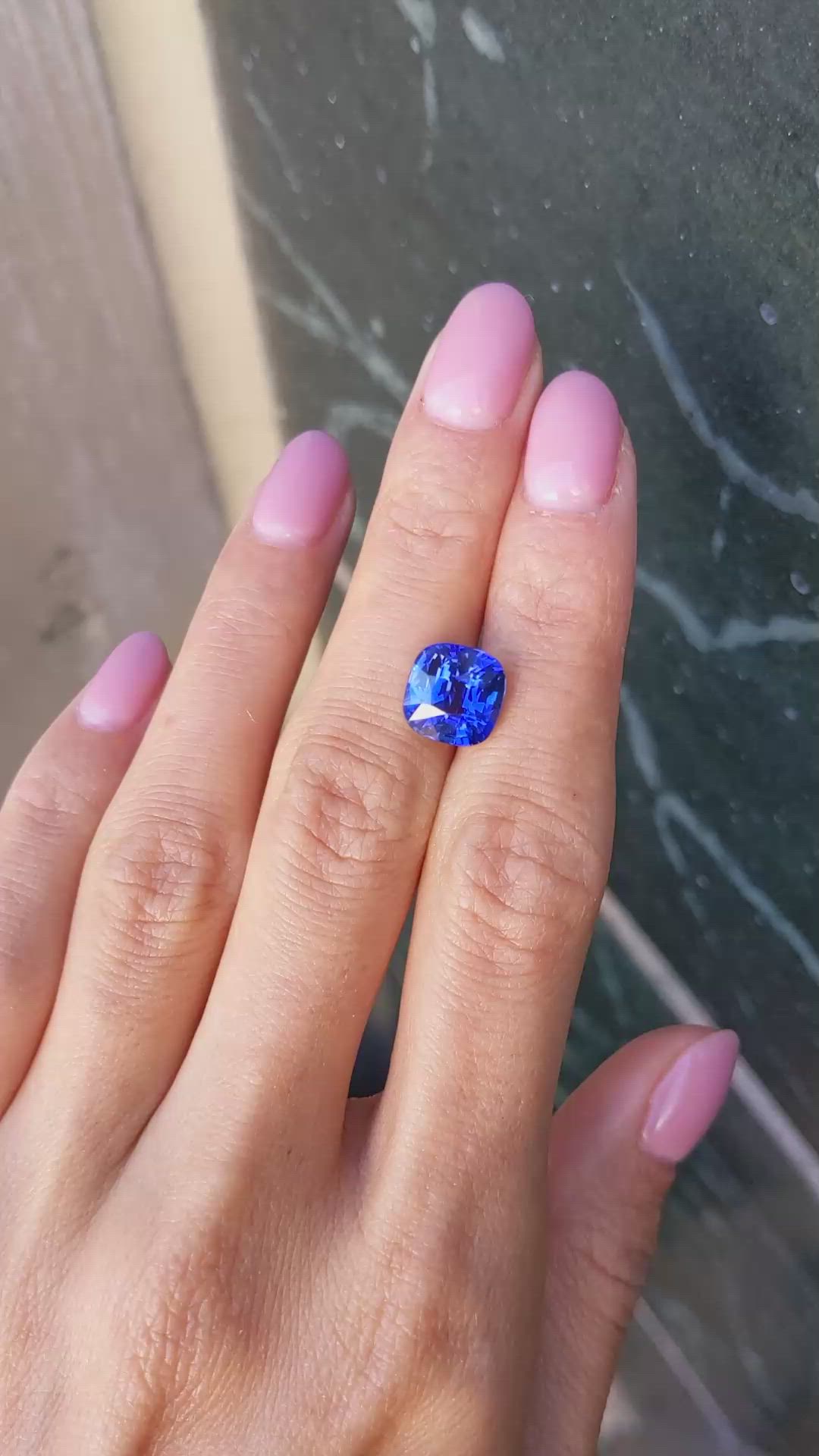 5.55 Ct. Blue Sapphire from Madagascar Size Video