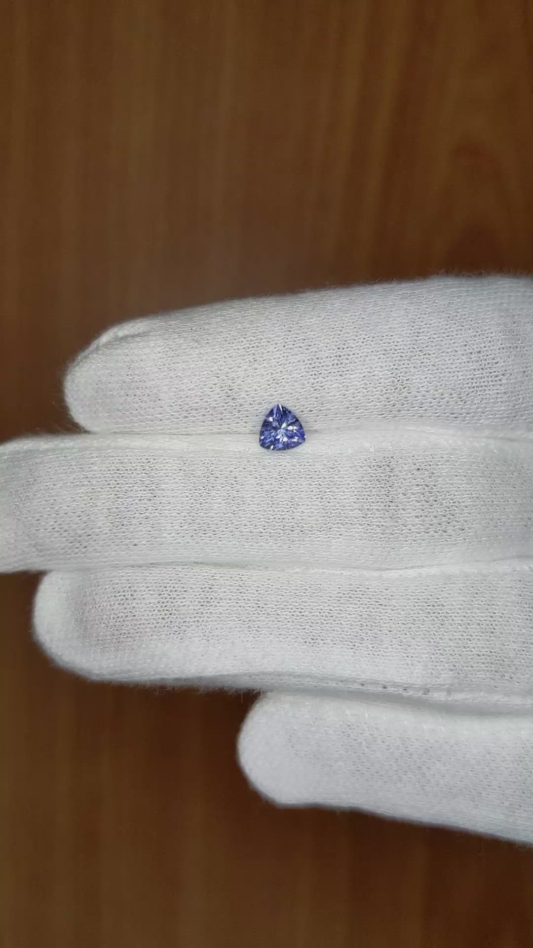 0.48 Ct. Blue Sapphire from Ceylon (Sri Lanka) Size Video