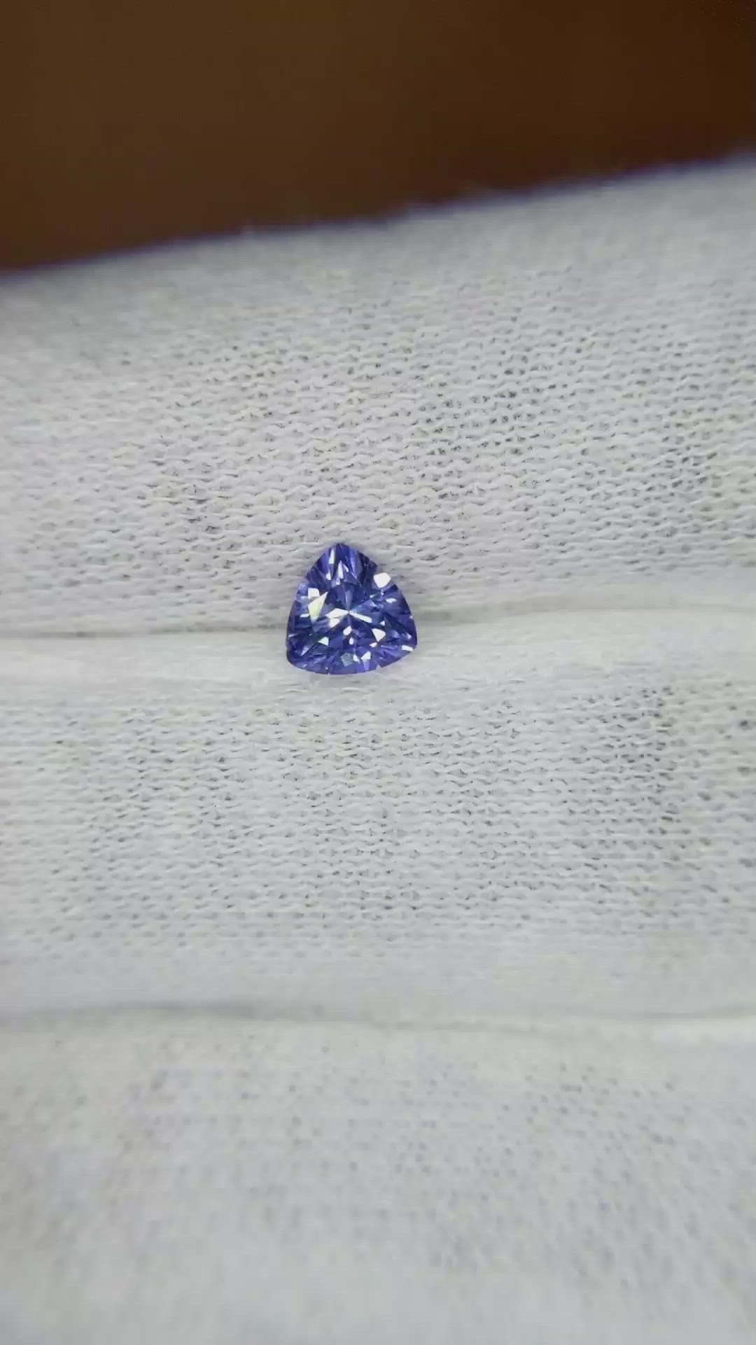 0.48 Ct. Blue Sapphire from Ceylon (Sri Lanka) Size Video
