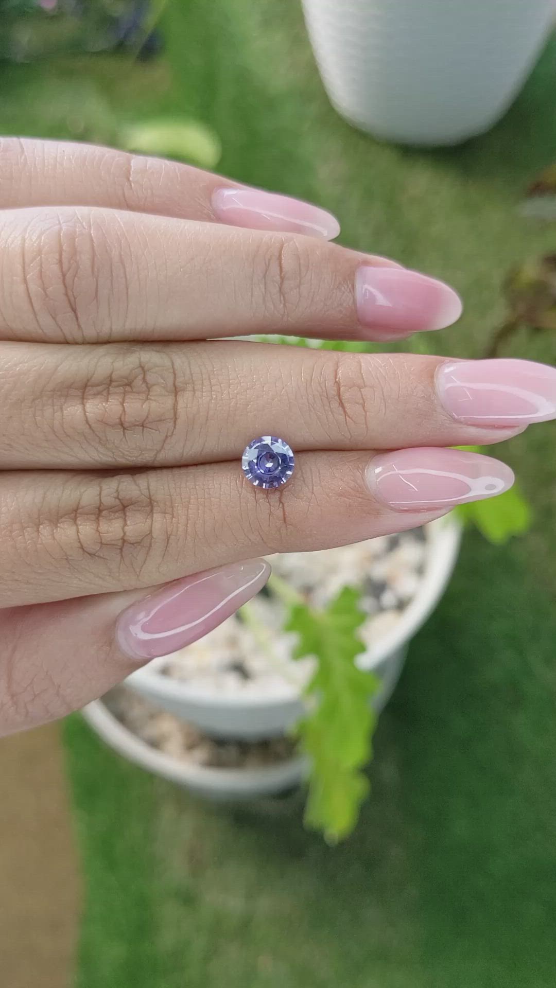 1.16 Ct. Violet Sapphire from Ceylon (Sri Lanka) Size Video