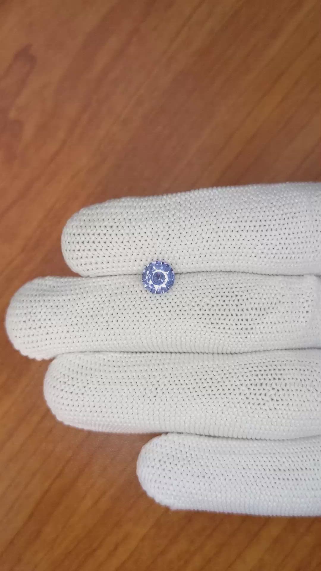 1.16 Ct. Violet Sapphire from Ceylon (Sri Lanka) Size Video