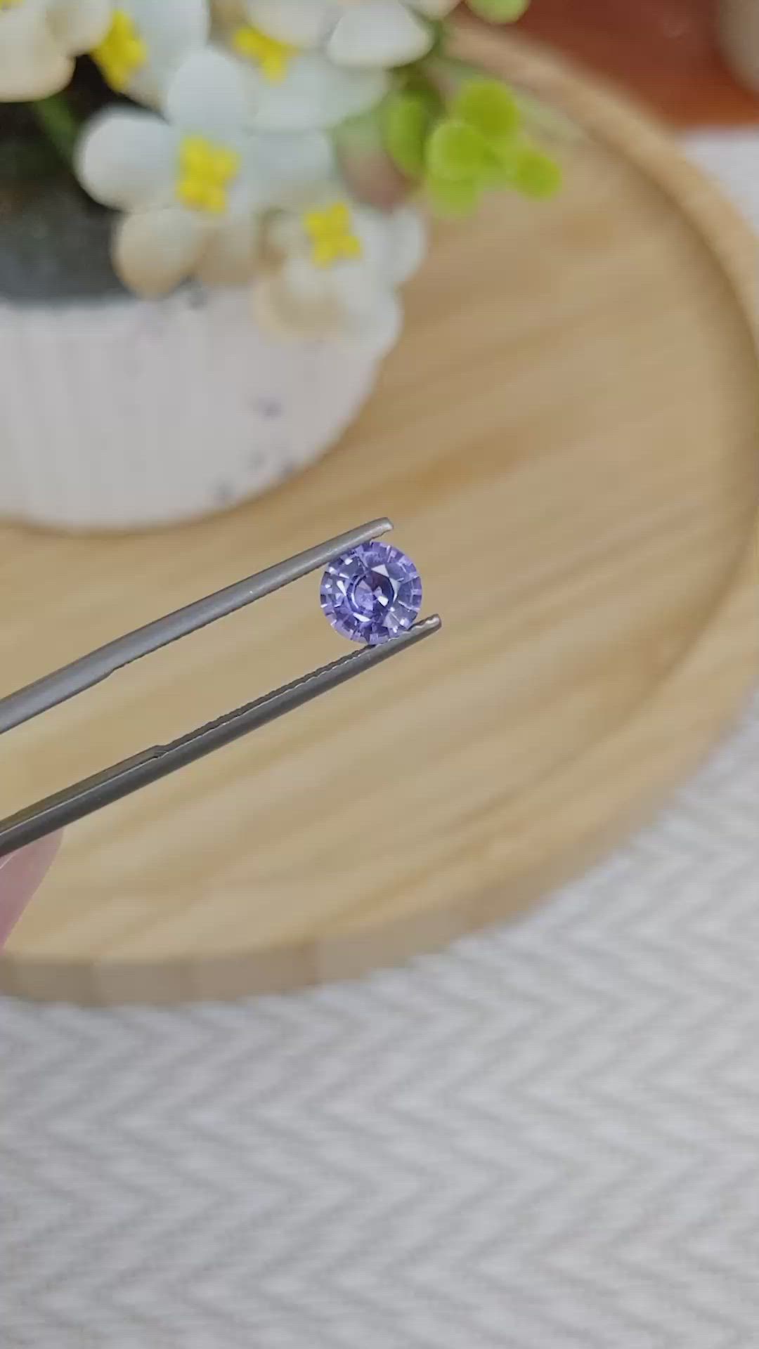 1.16 Ct. Violet Sapphire from Ceylon (Sri Lanka) Size Video