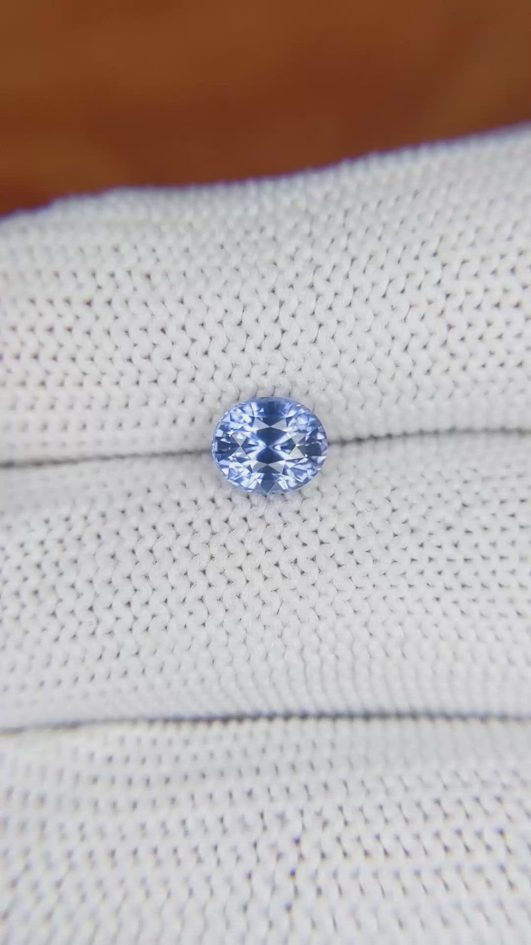 1.26 Ct. Blue Sapphire from Ceylon (Sri Lanka) Size Video