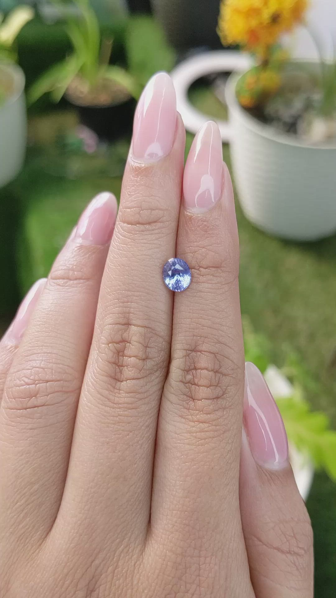 1.26 Ct. Blue Sapphire from Ceylon (Sri Lanka) Size Video