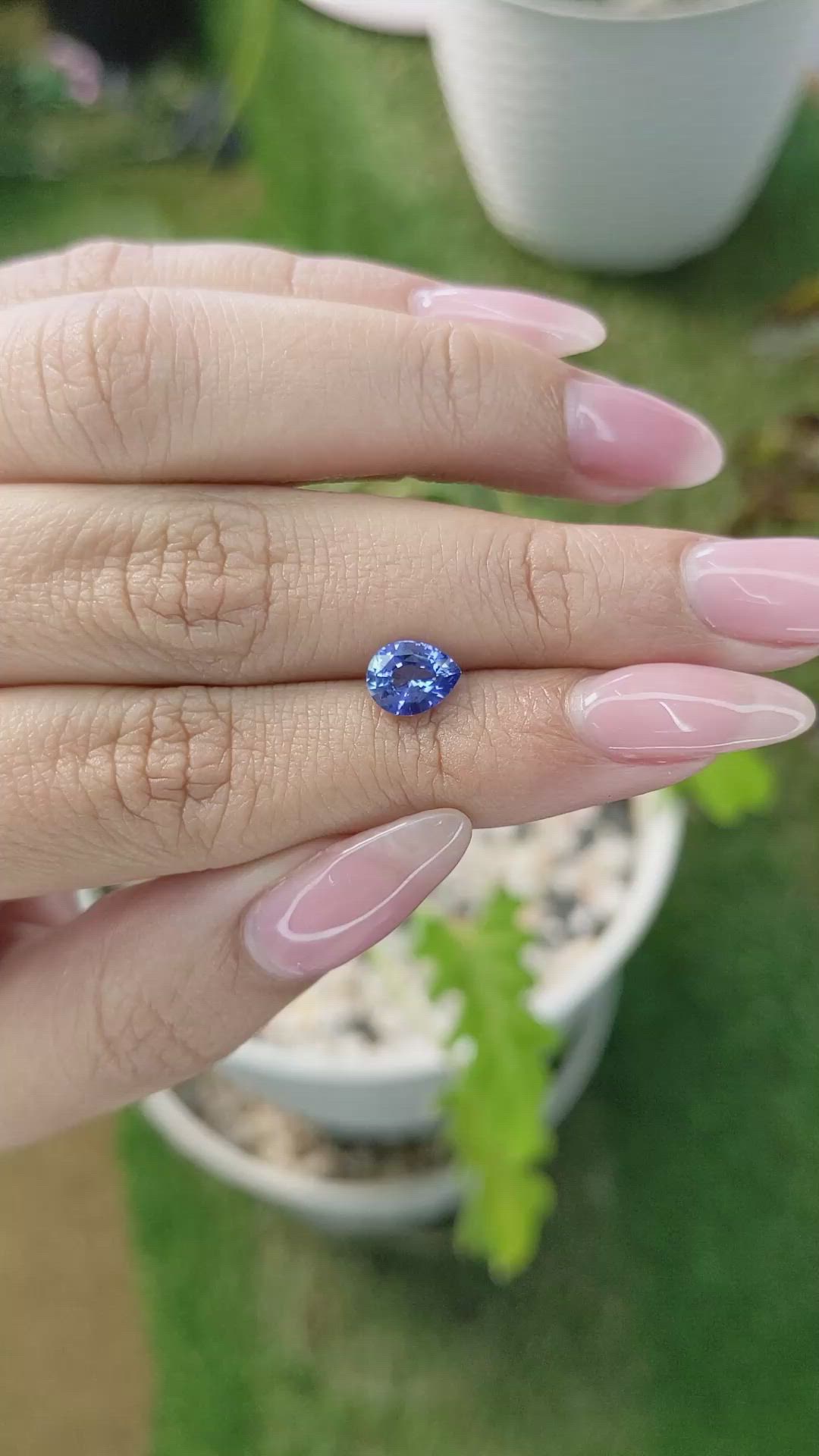 1.16 Ct. Blue Sapphire from Ceylon (Sri Lanka) Size Video