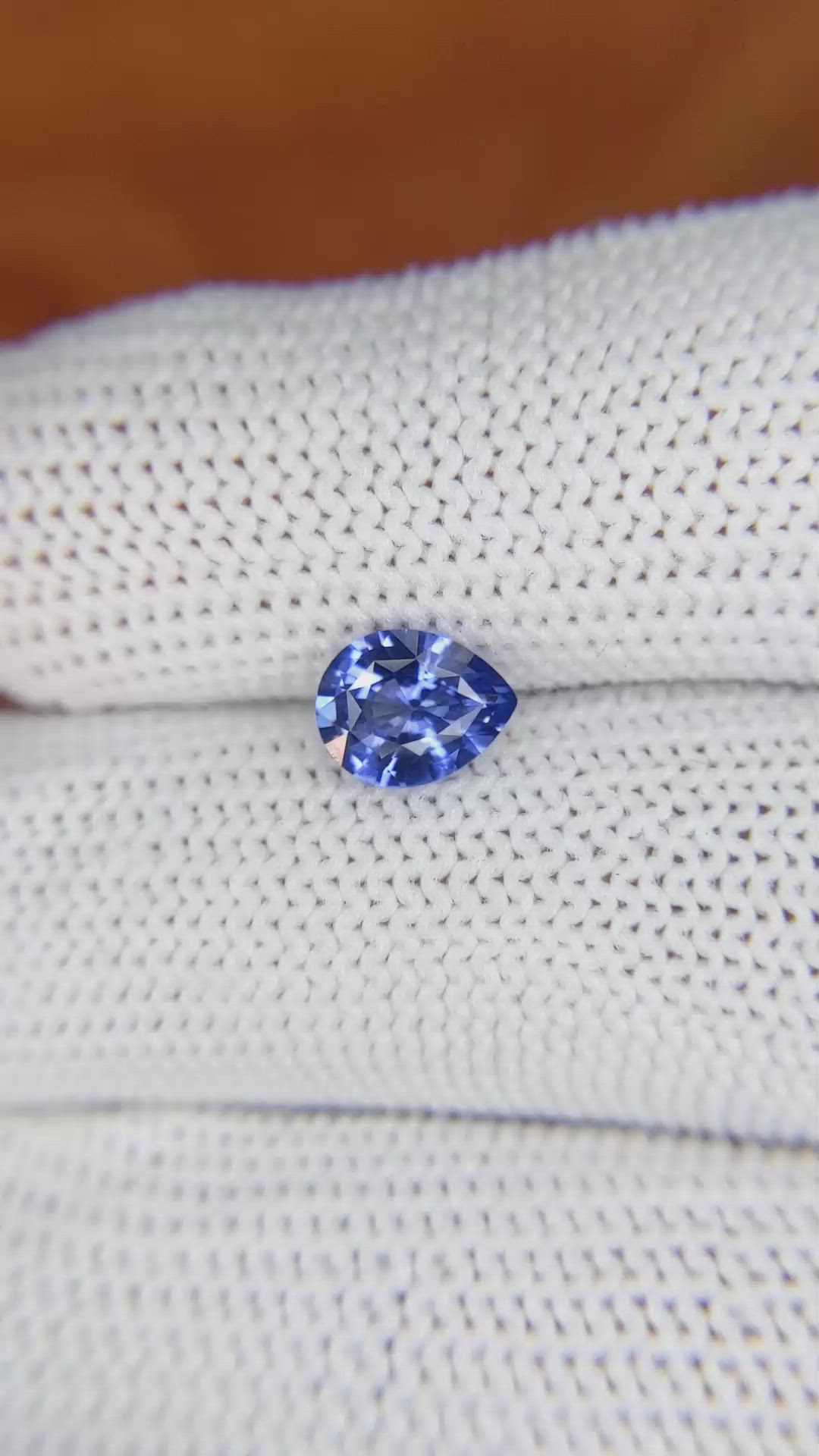 1.16 Ct. Blue Sapphire from Ceylon (Sri Lanka) Size Video